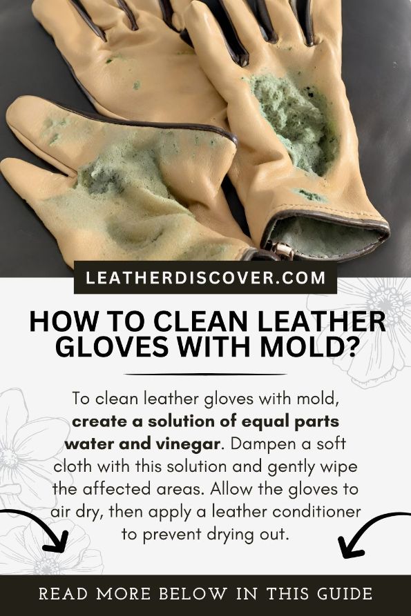 How to clean leather gloves with mold - an infographic 