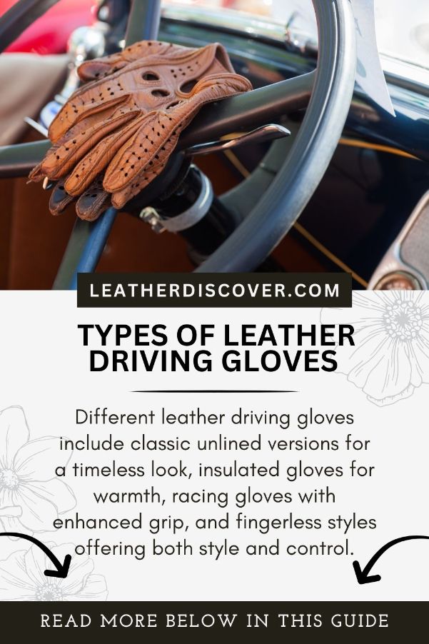 types of leather driving gloves - an infographic