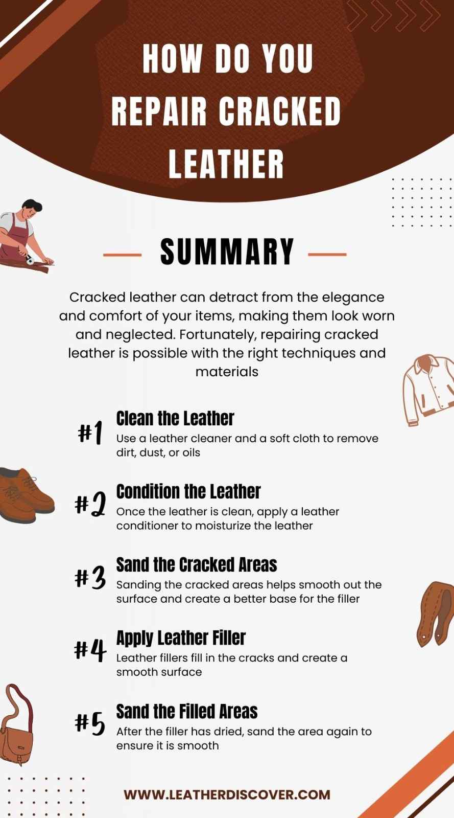 How Do You Repair Cracked Leather Infographic