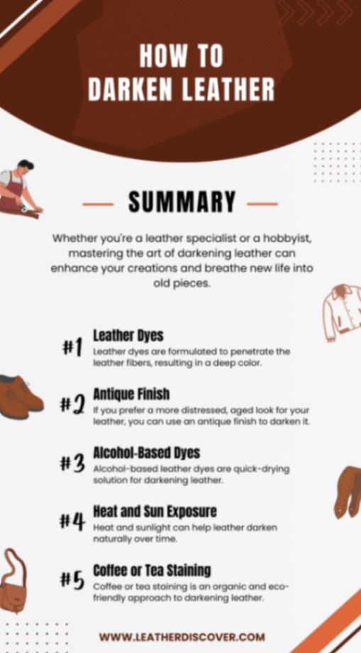 How to Darken Leather Infographic