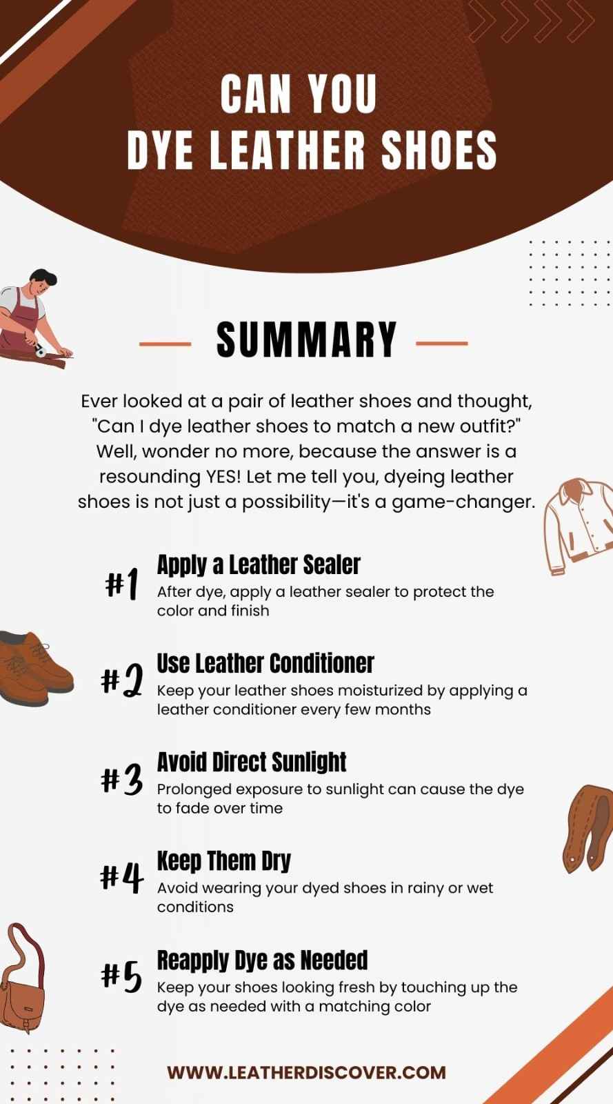 Can You Dye Leather Shoes Infographic