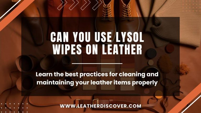 Can You Use Lysol Wipes on Leather? an Infographic