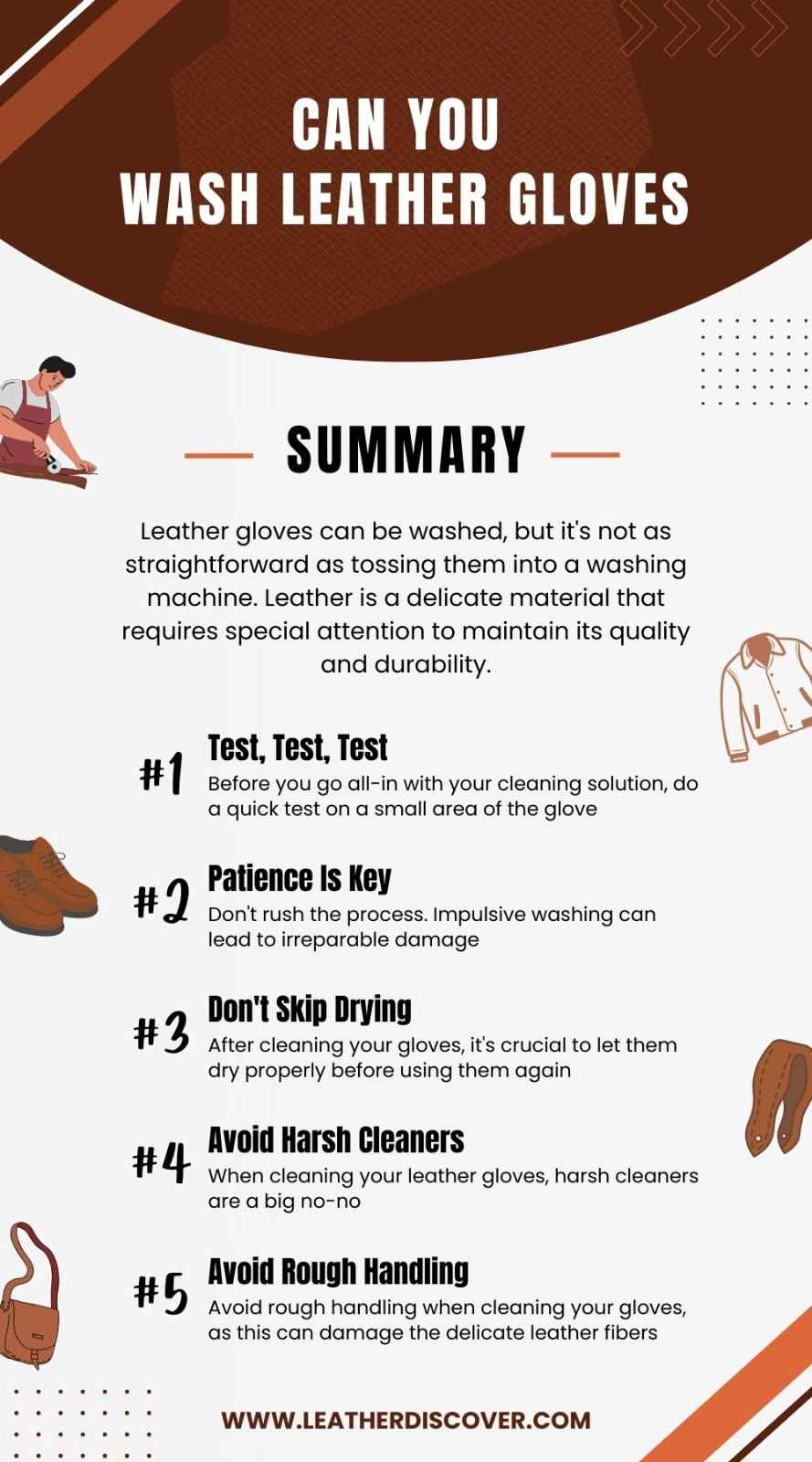 Can You Wash Leather Gloves Infographic