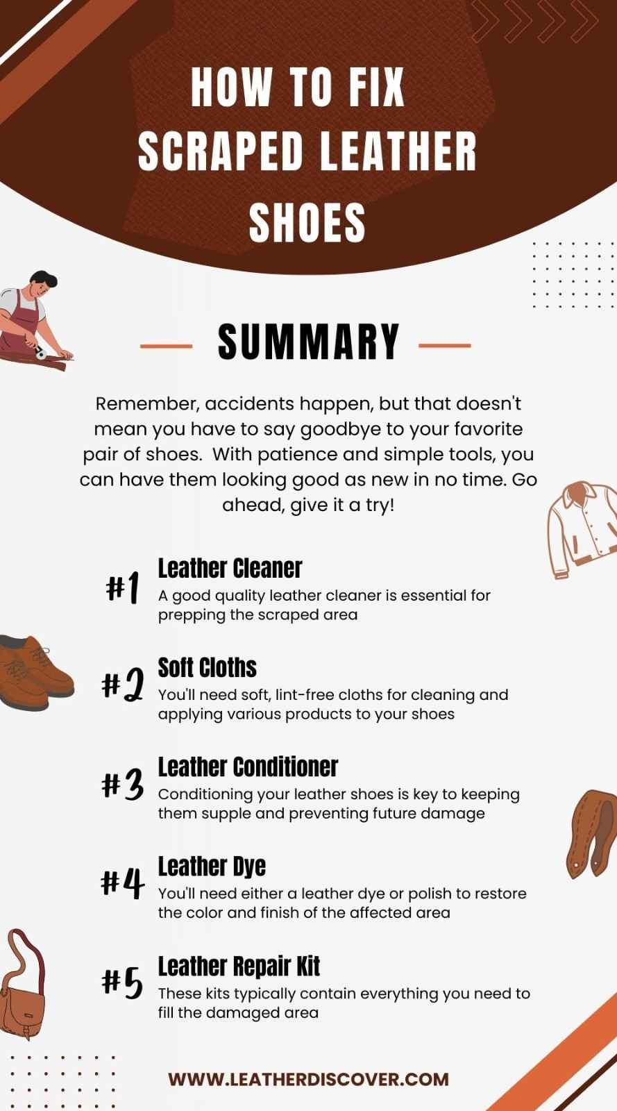 How to Fix Scraped Leather Shoes Infographic