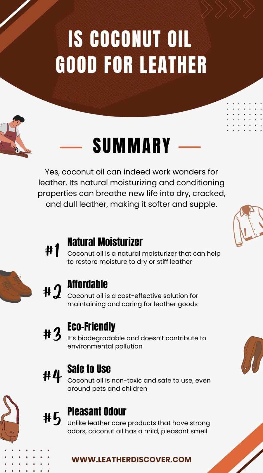 Is Coconut Oil Good for Leather Infographic